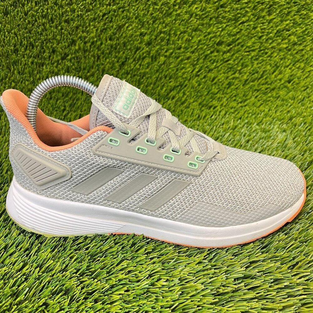 Adidas Duramo 9 Womens Size 7.5 Gray White Athletic Running Shoes Sneakers